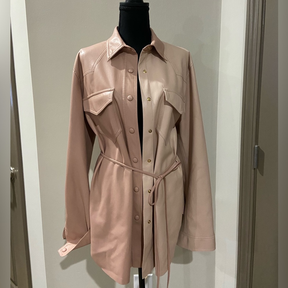 Nanushka Faux Leather Blouse